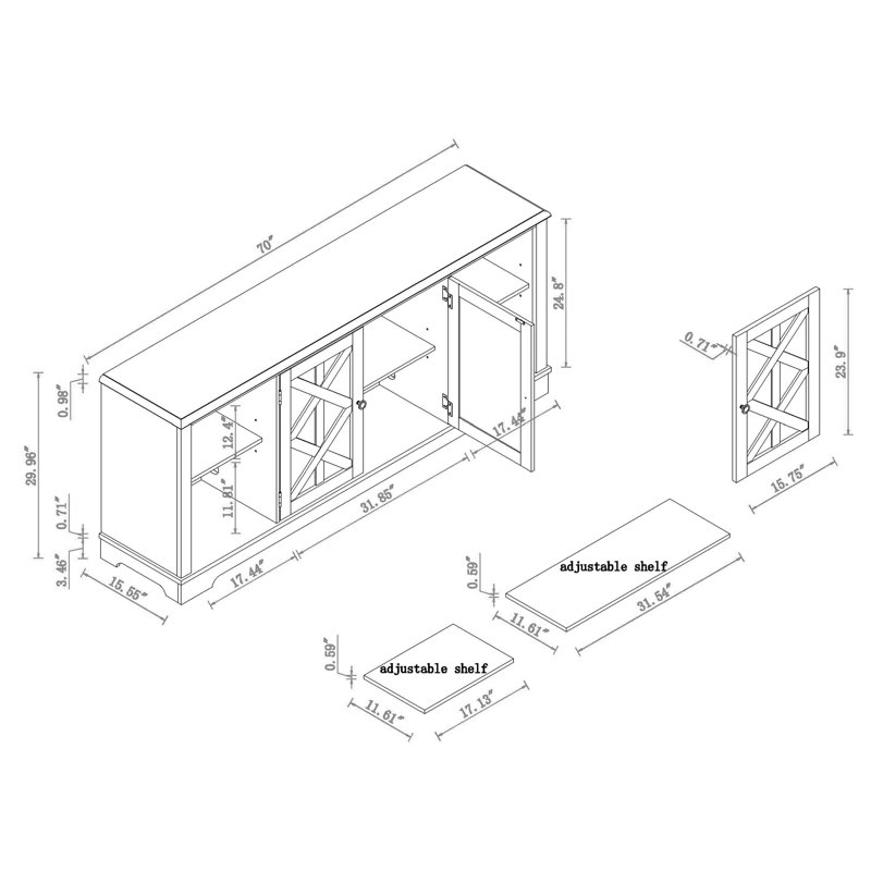 Sand & Stable Portsea TV Stand for TVs up to 80" & Reviews Wayfair